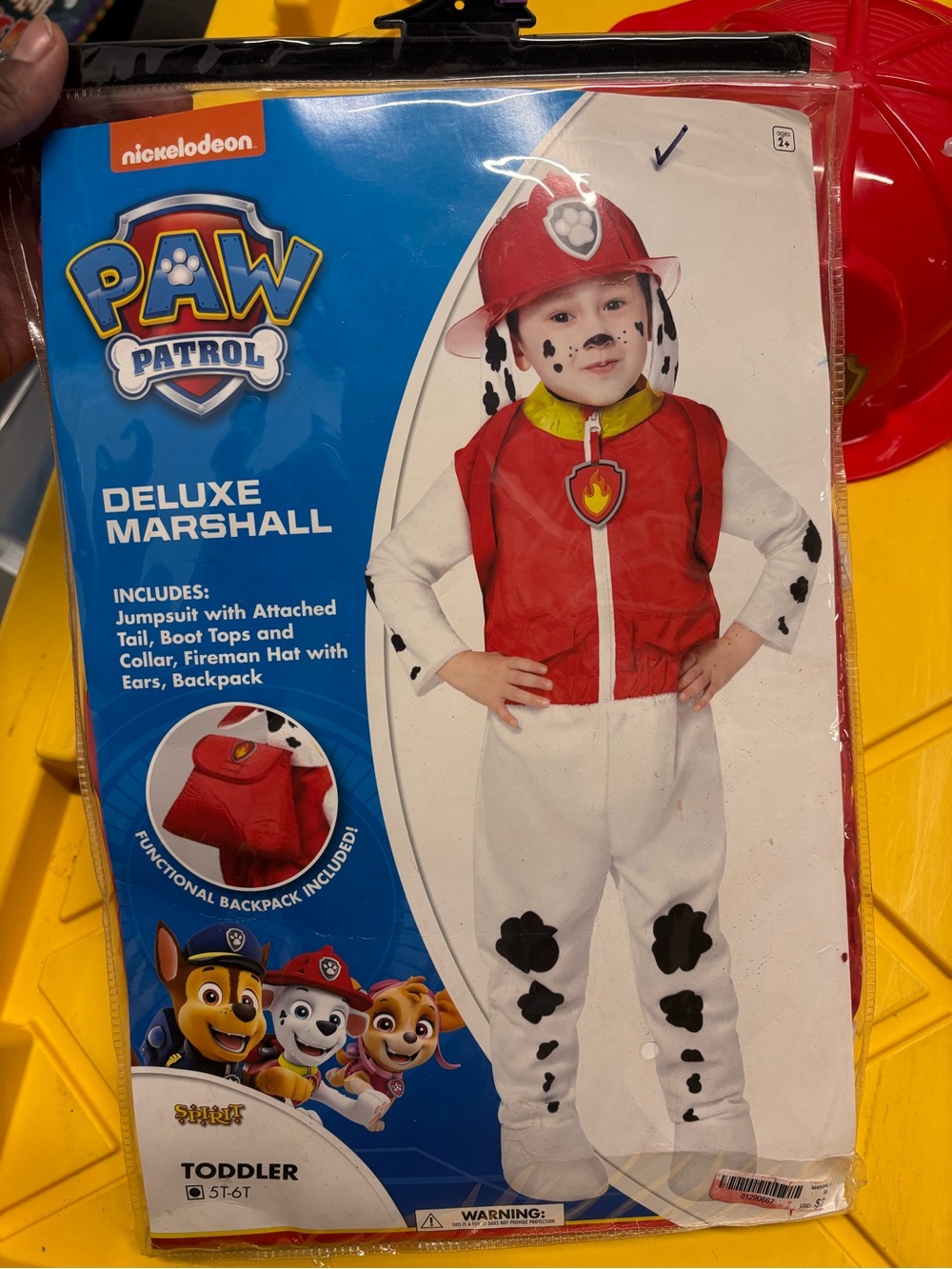 Toddler 5T-6T Marshall One Piece Costume Deluxe PAW Patrol